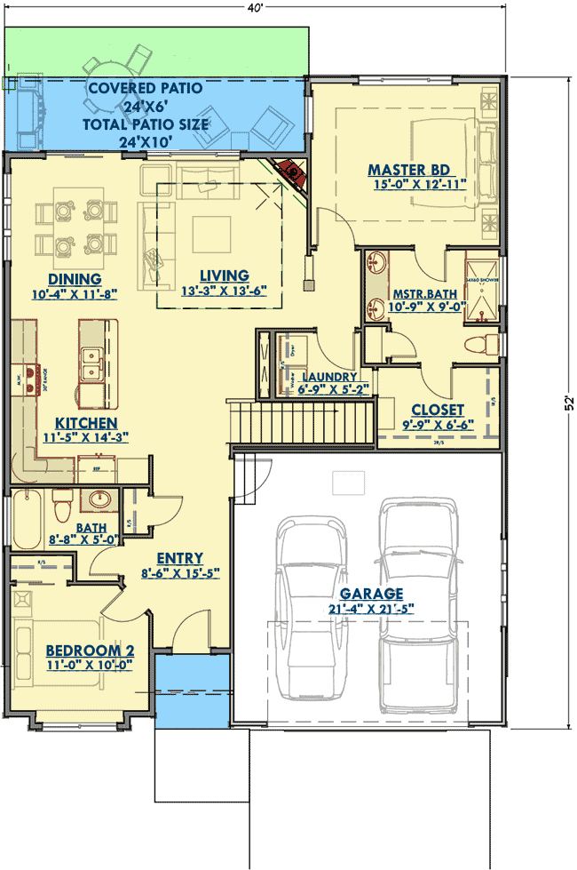 Golf Hill Estates Bungalow Floor Plan