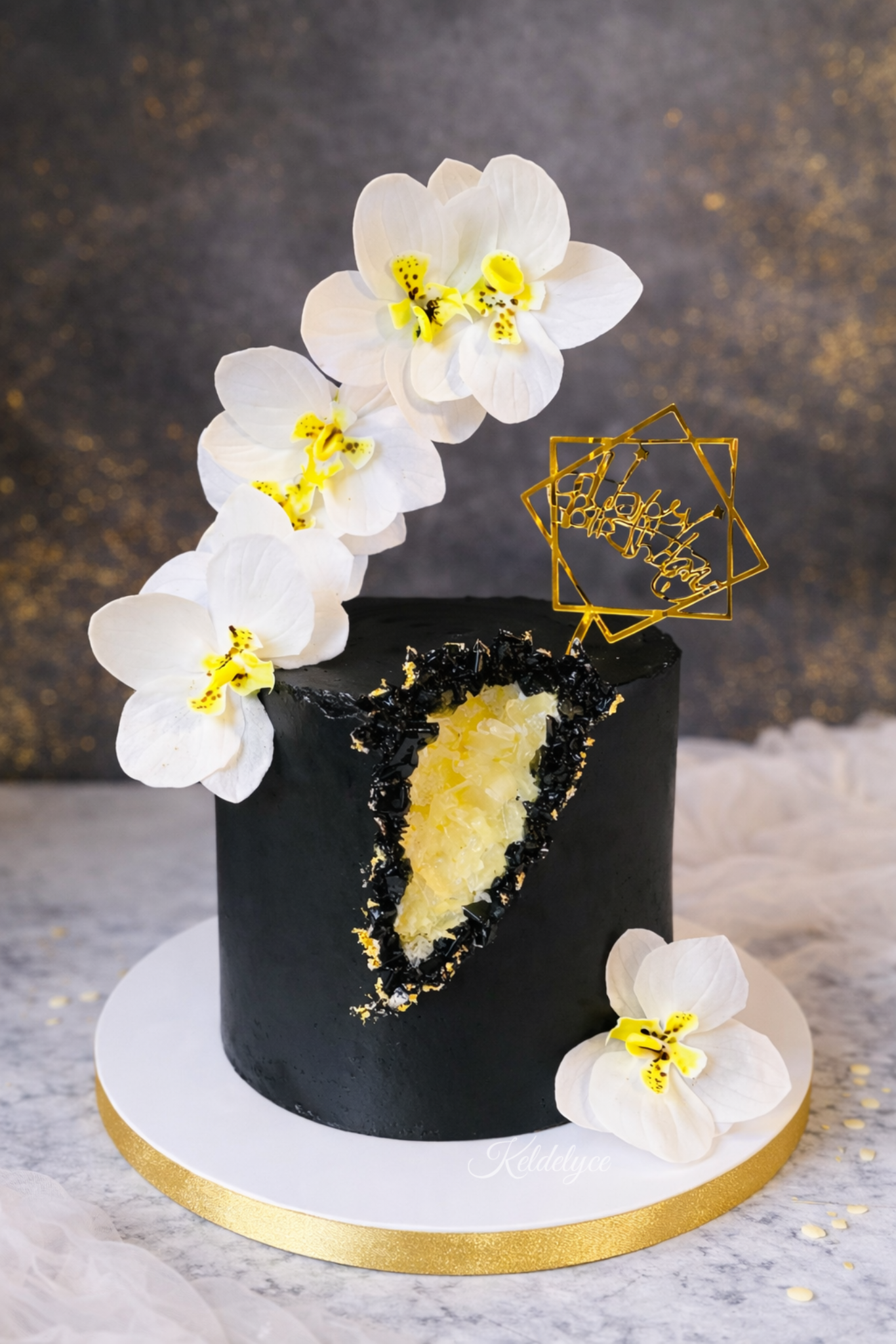 Géode Cake Noir & Or ✨🖤