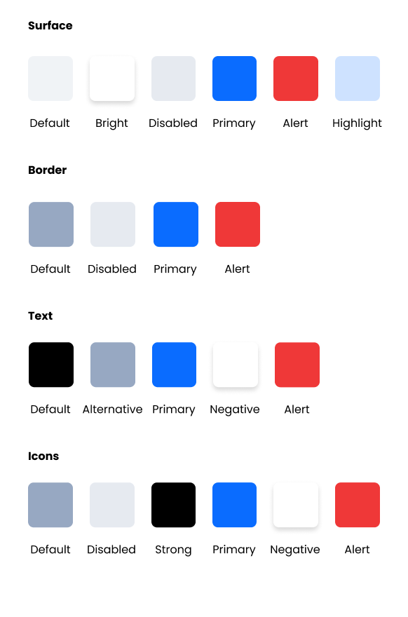 Color tokens - Default theme