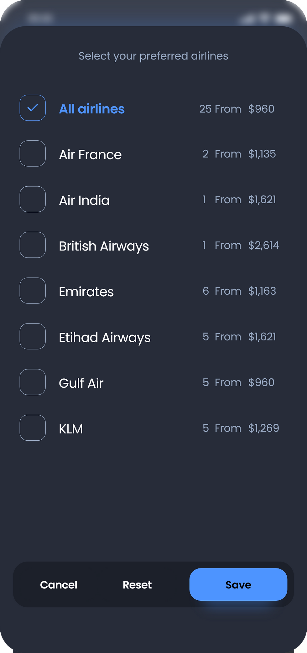 Flights - Airlines