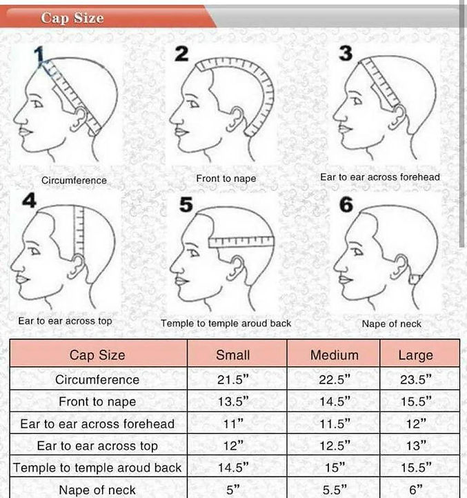 Wig Size Chart