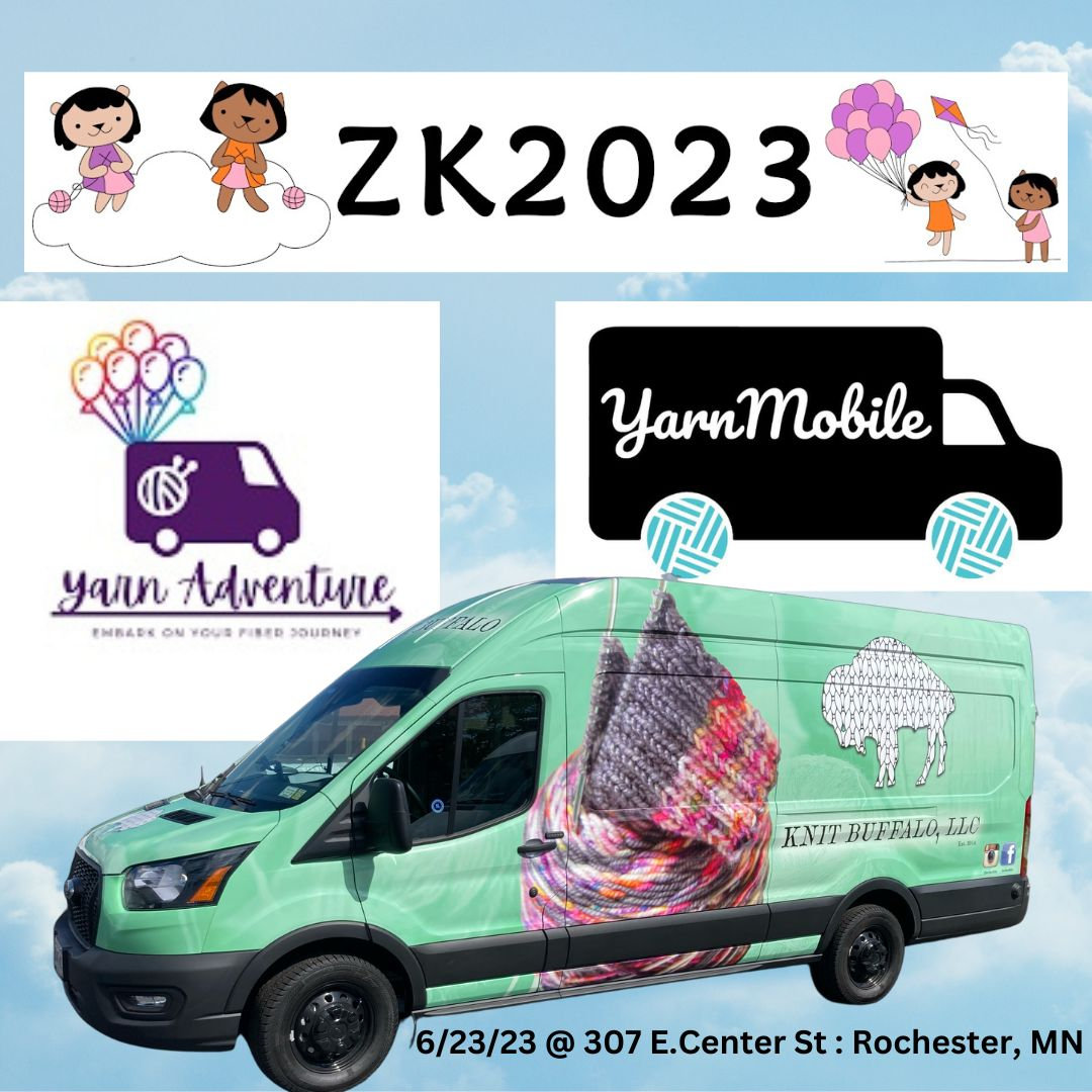 ZK Retreat 2023 YARN TRUCK RODEO Knit Buffalo