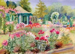 Rose Garden Cards Midday in July