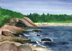 Acadia Cards Sand Beach