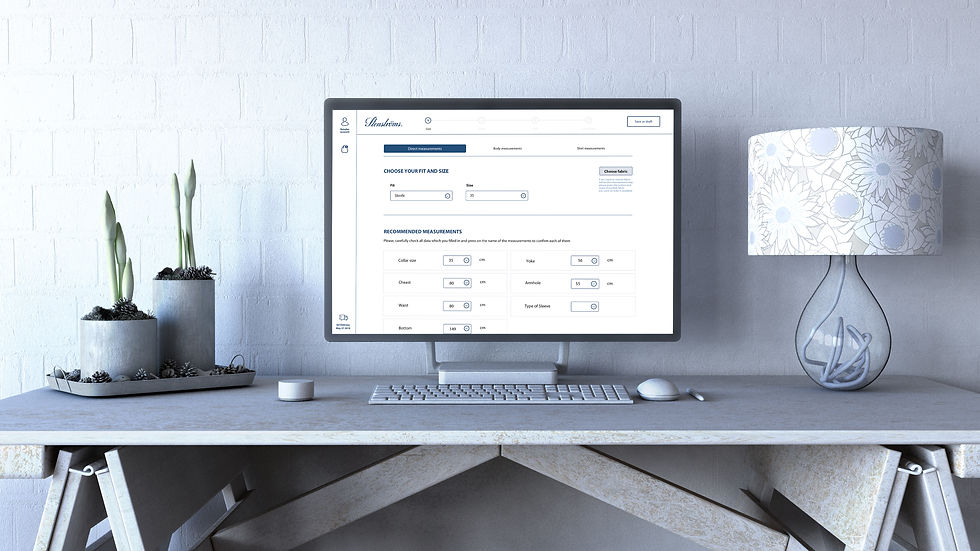 interface of the website