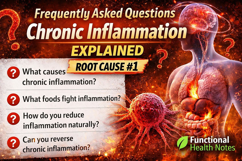Frequently asked questions chronic inflammation explained root cause #1 showing symptoms causes and natural solutions Functional Health Notes