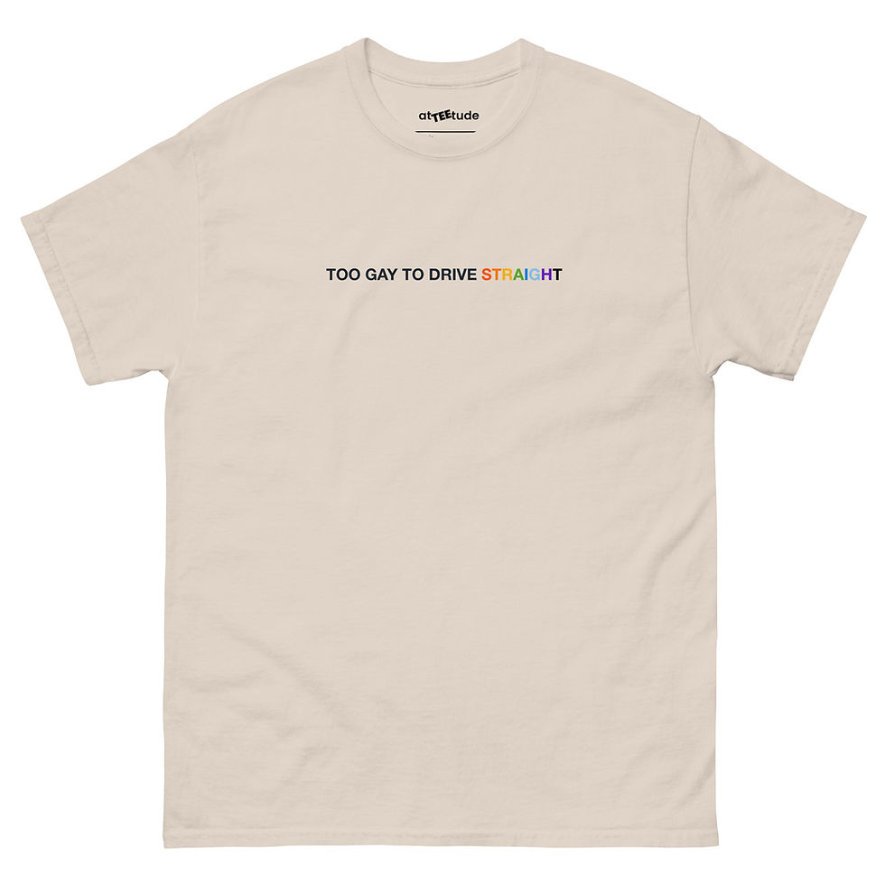 Miniatura: Too bold to drive straight T shirt Unisex Stampa Nera