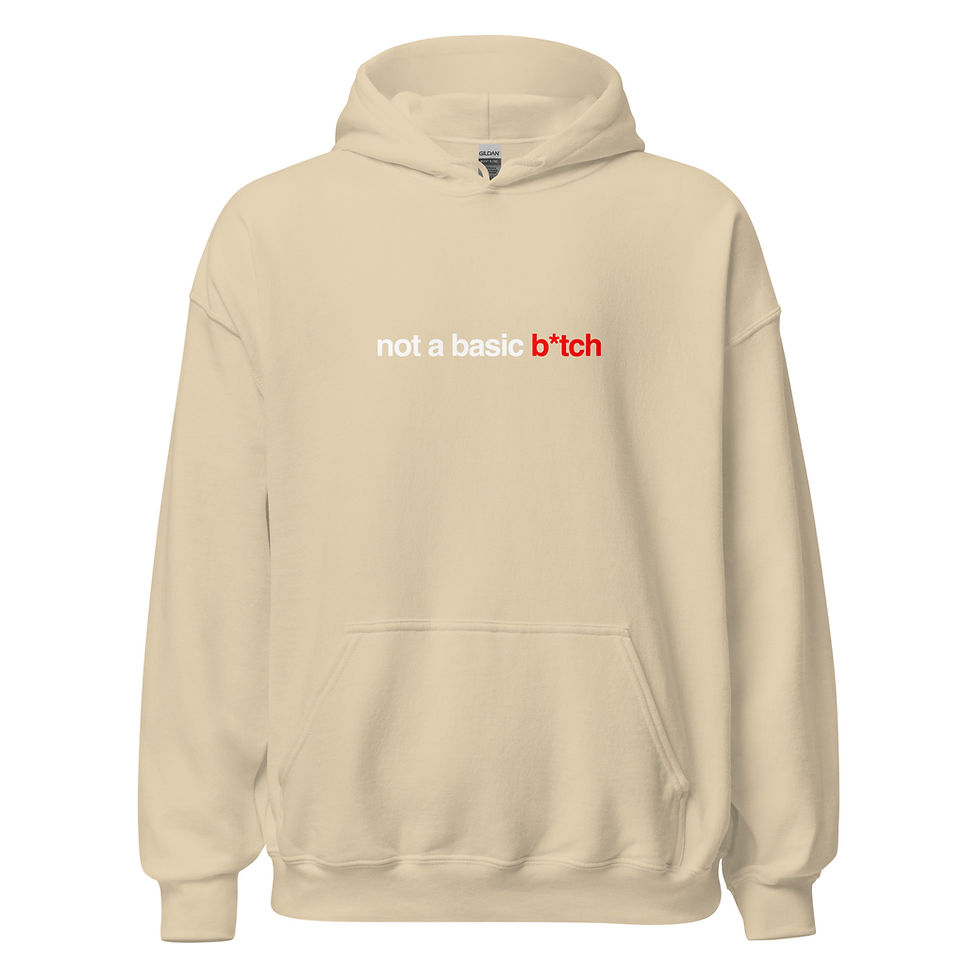 Miniatura: Not a Basic Felpa Unisex Stampa Bianca
