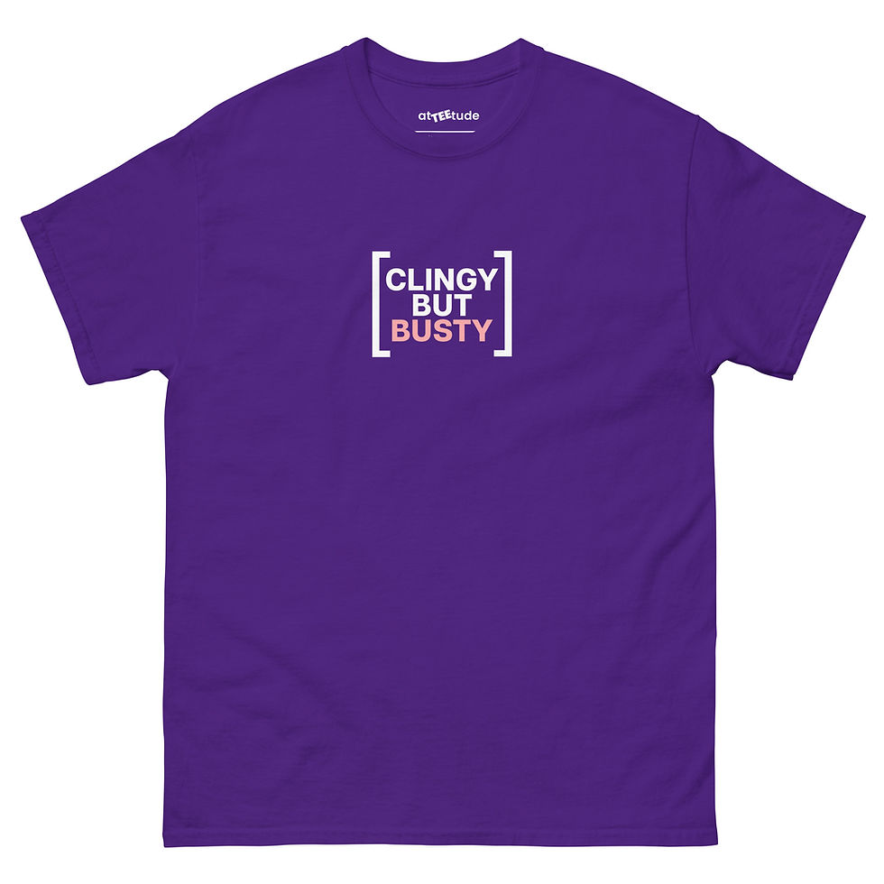 Miniatura: Clingy but... T shirt Unisex Stampa Bianca