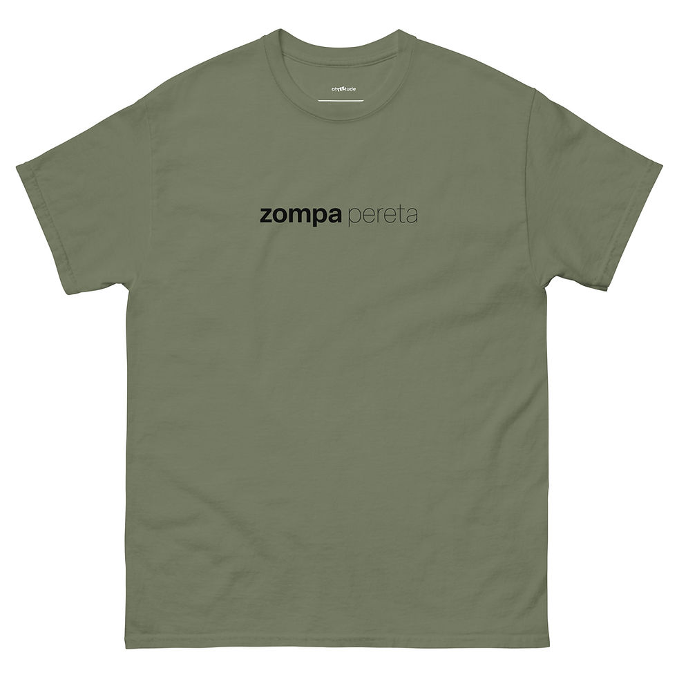 Miniatura: Zompa Pereta T shirt Unisex stampa nera