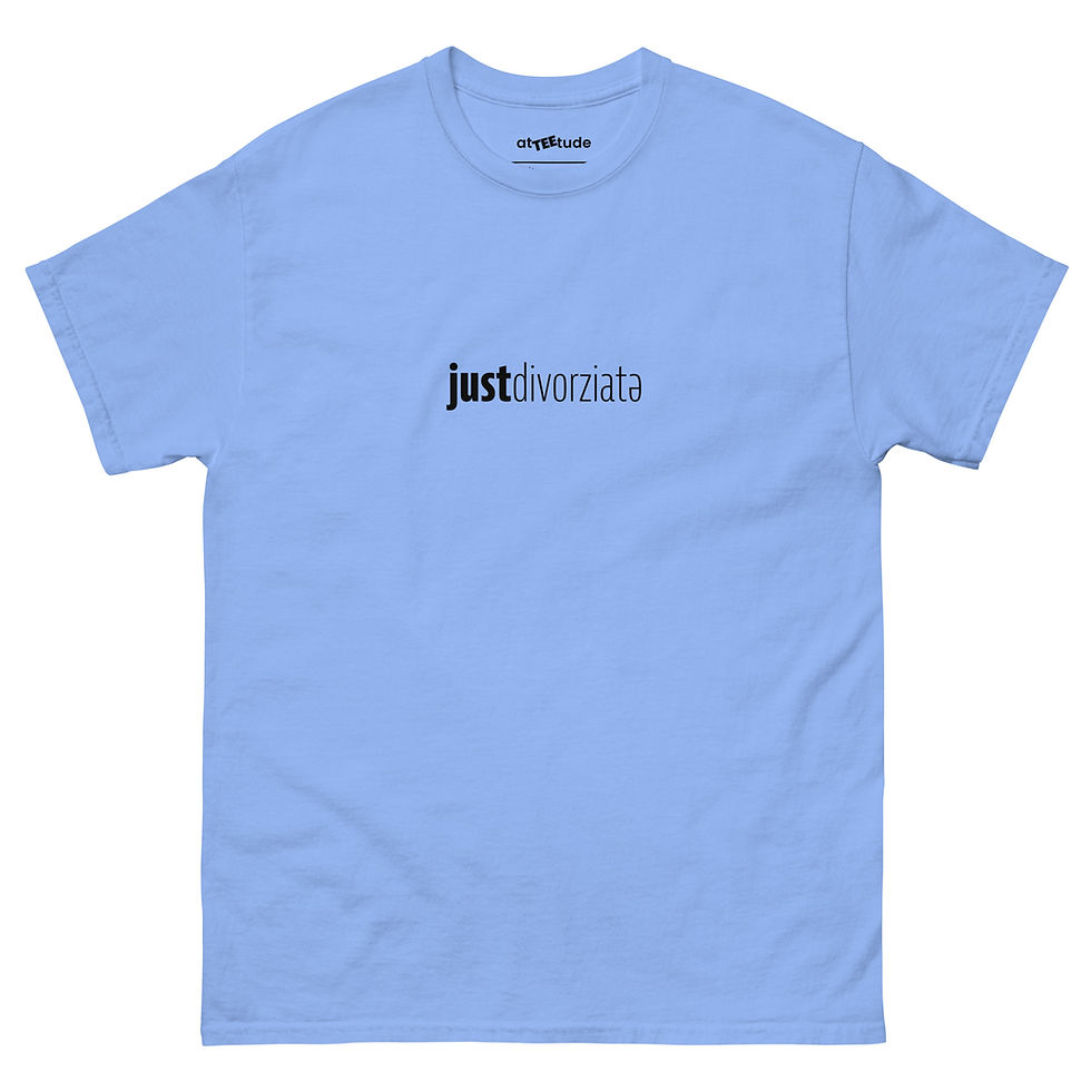 Miniatura: just divorziatə T shirt Unisex Stampa Nera