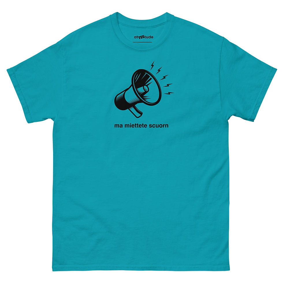 Miniatura: Ma Miettete Scuorn T shirt Unisex Stampa Nera