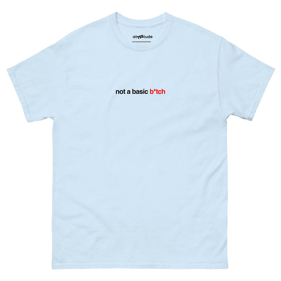 Miniatura: Not a Basic T shirt Unisex Stampa Nera