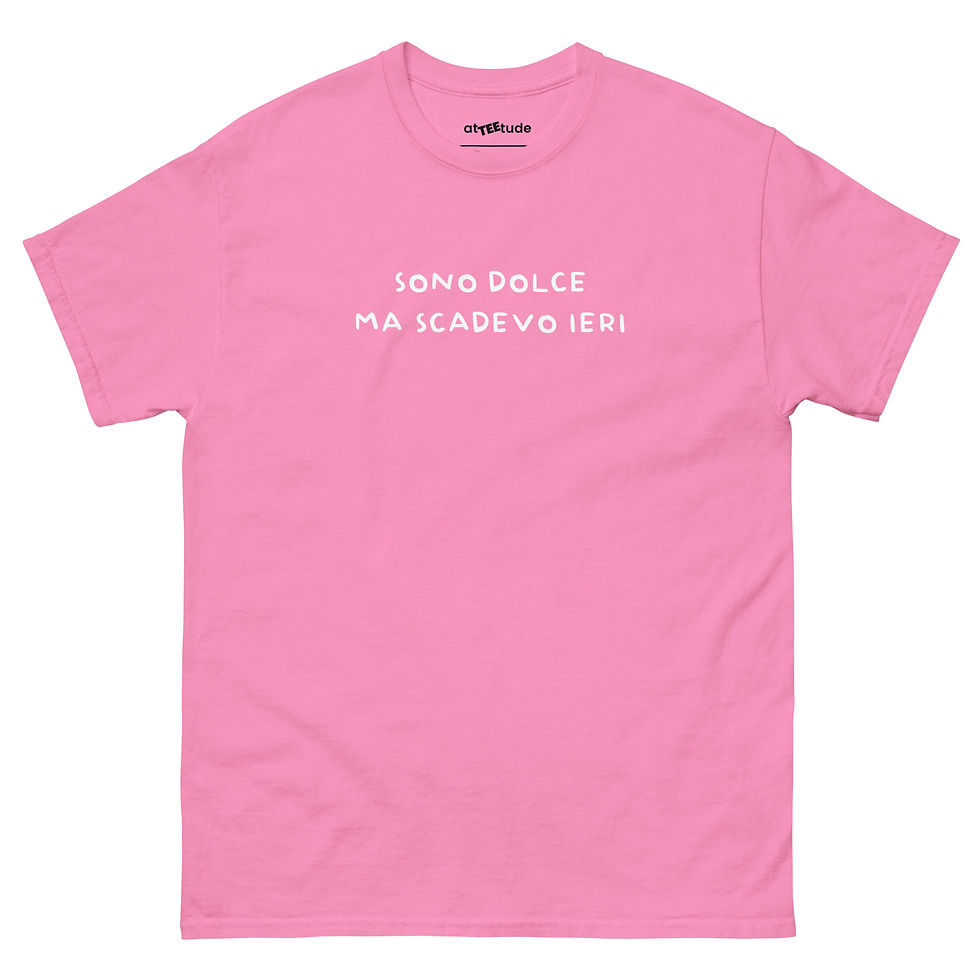 Miniatura: Sono Dolce ma... T shirt Unisex Stampa Bianca