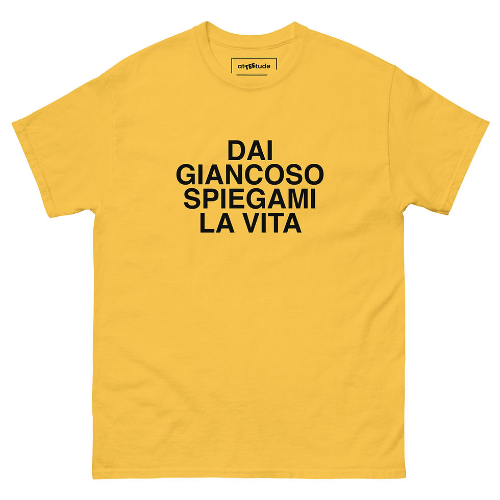 Miniatura: Giancoso T shirt Unisex Stampa Nera