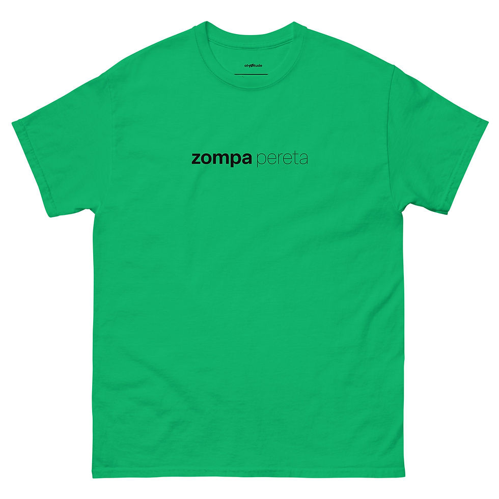 Miniatura: Zompa Pereta T shirt Unisex stampa nera