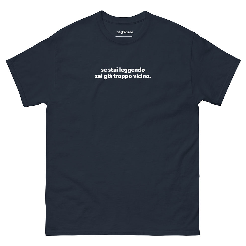 Miniatura: Se stai leggendo... T shirt Unisex Stampa Bianca