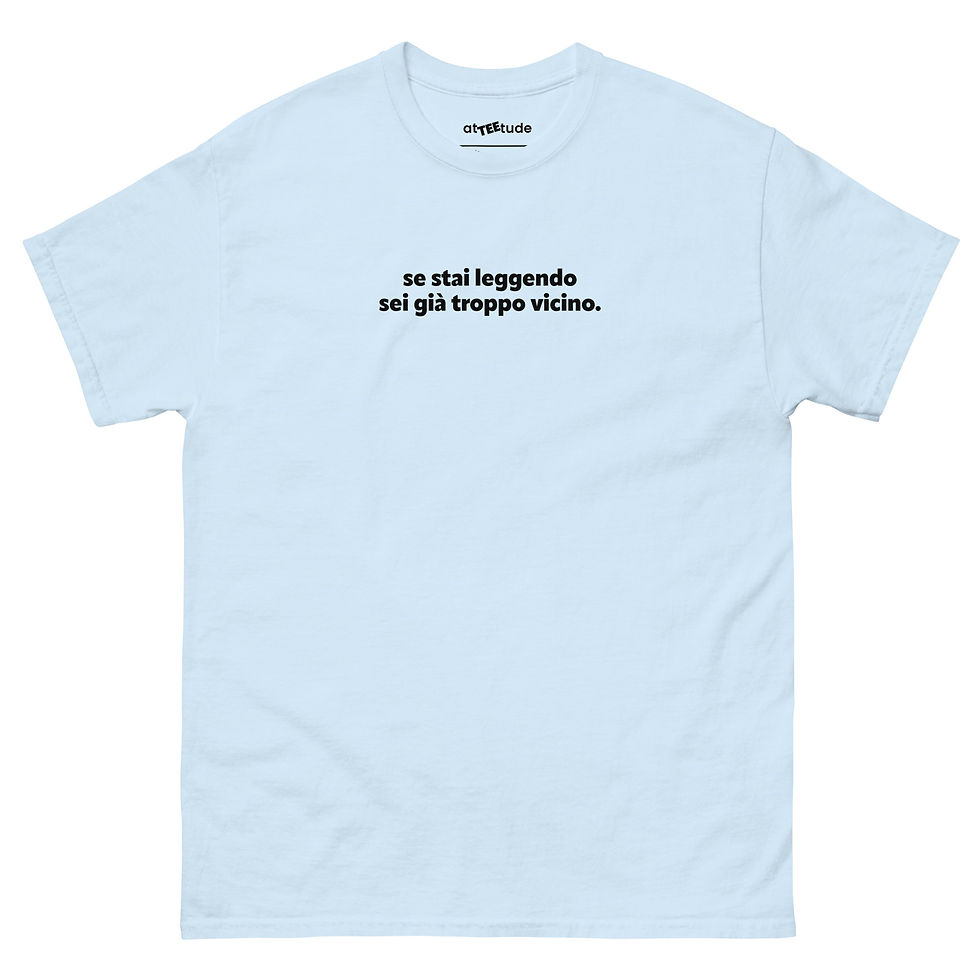 Miniatura: Se stai leggendo… T shirt Unisex Stampa Nera