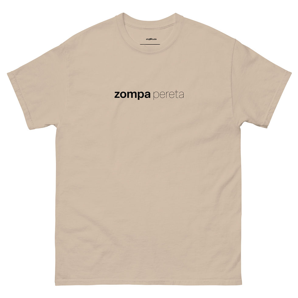 Miniatura: Zompa Pereta T shirt Unisex stampa nera