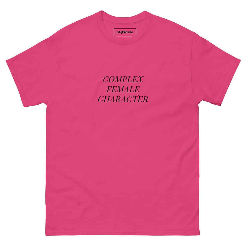 Miniatura: Complex Female Character T shirt Unisex Stampa Nera