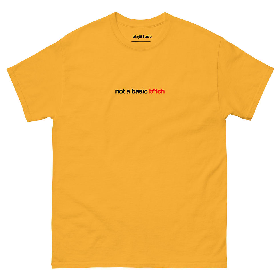 Miniatura: Not a Basic T shirt Unisex Stampa Nera
