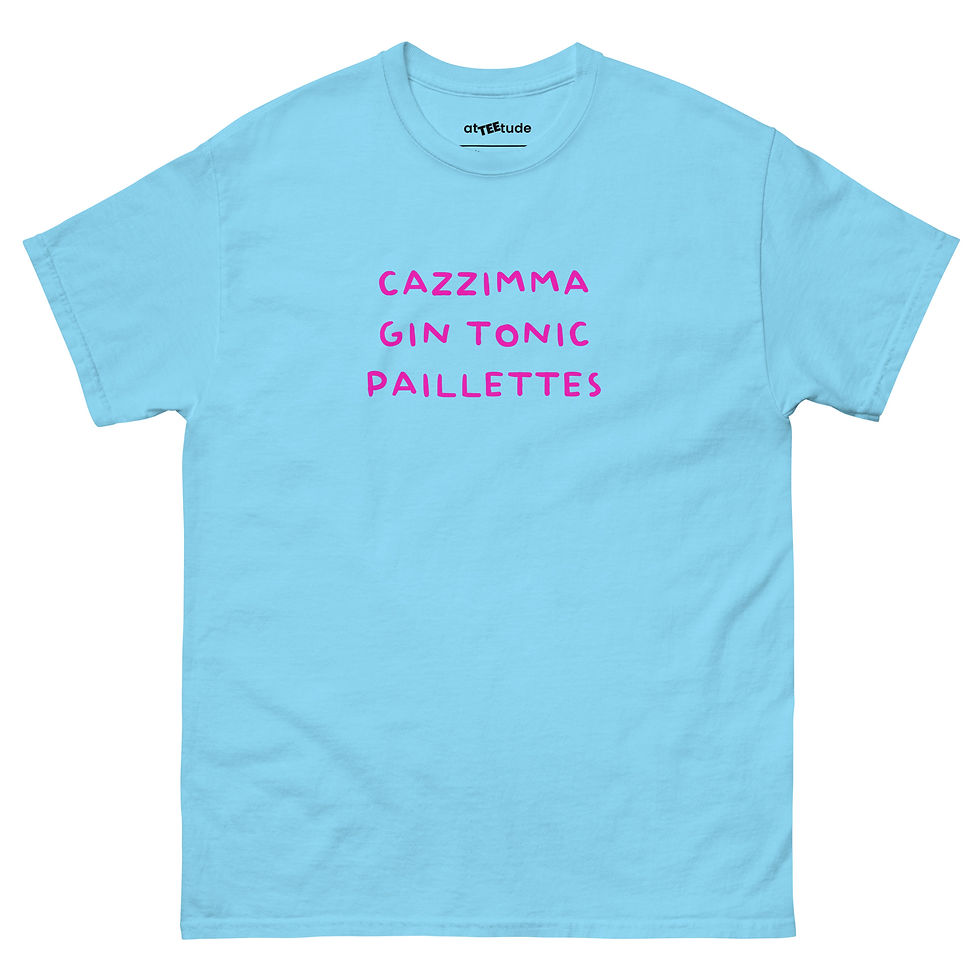 Miniatura: Cazzimma, drink e paillettes T shirt edizione limitata