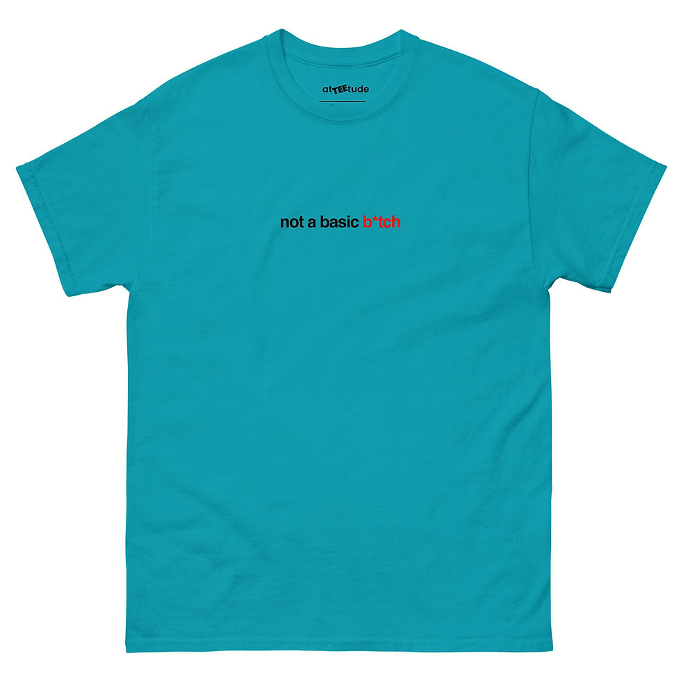 Miniatura: Not a Basic T shirt Unisex Stampa Nera