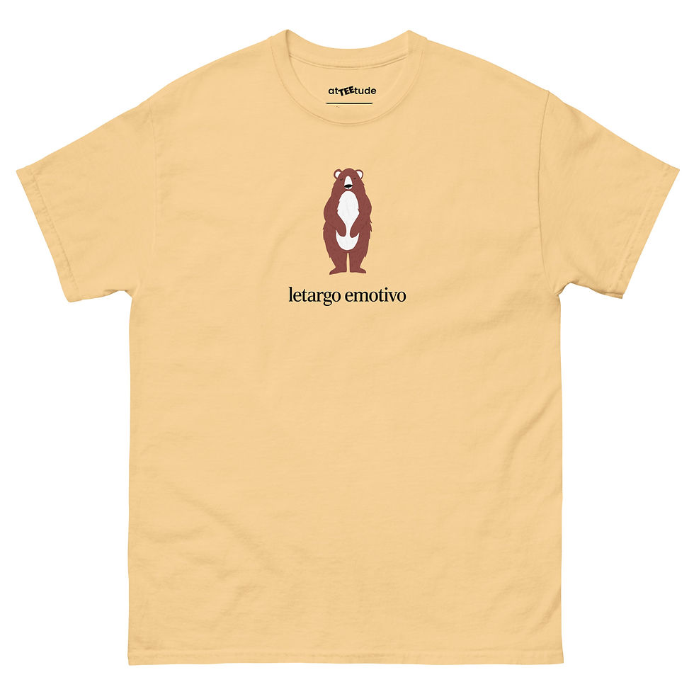 Miniatura: Letargo emotivo T shirt Unisex Stampa Nera