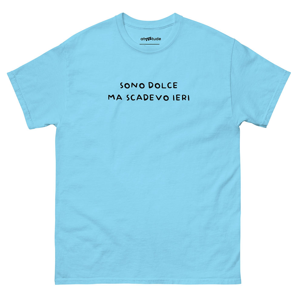 Miniatura: Sono Dolce ma...T shirt Unisex Stampa Nera