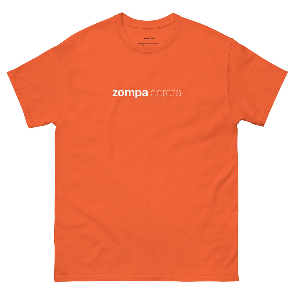 Miniatura: Zompa Pereta T shirt Unisex stampa bianca