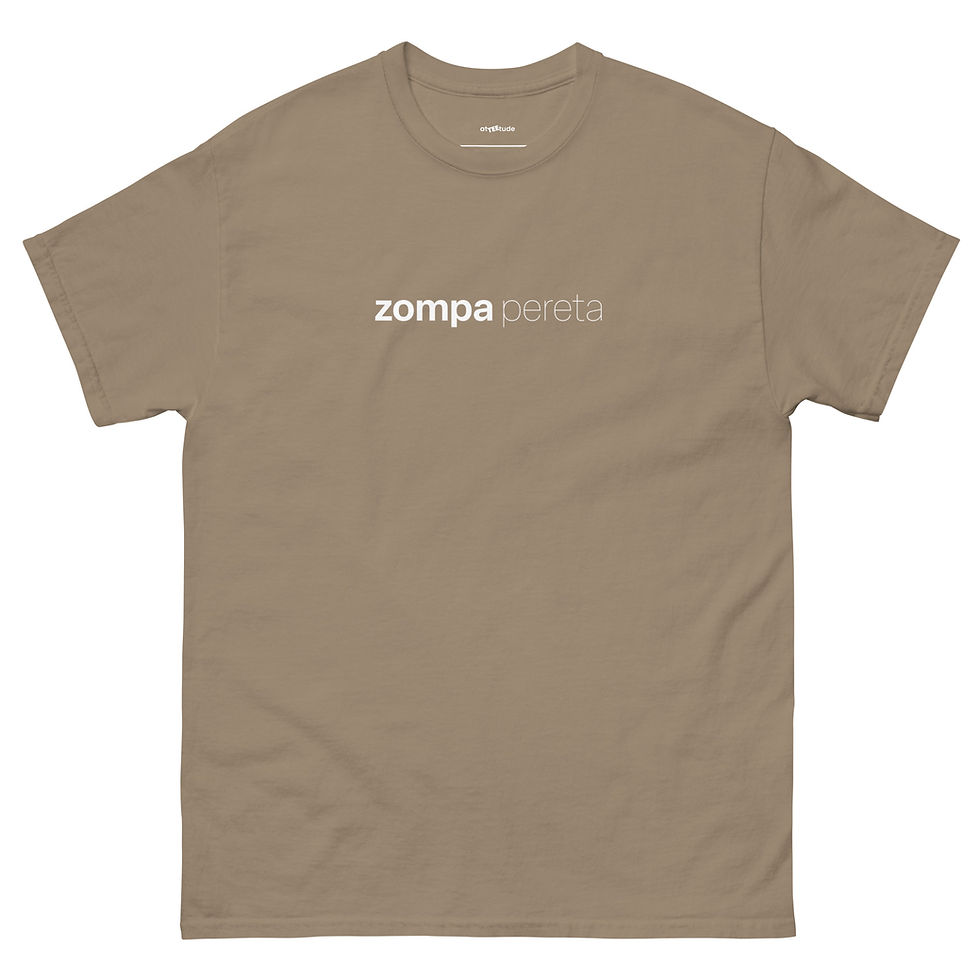 Miniatura: Zompa Pereta T shirt Unisex stampa bianca