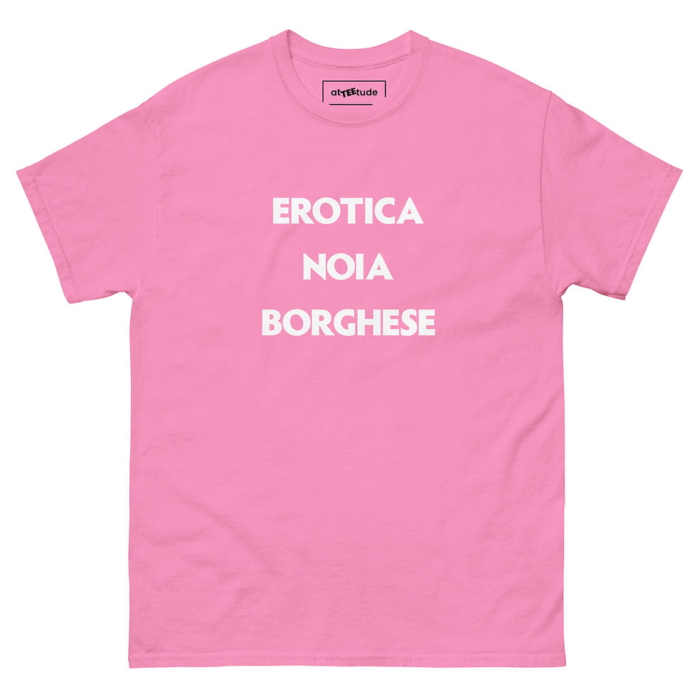 Miniatura: Borghese T shirt Unisex Stampa Bianca