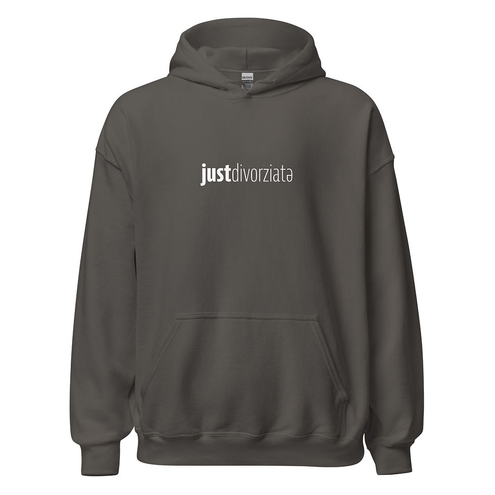 Miniatura: justdivorziatə Felpa Unisex Stampa Bianca