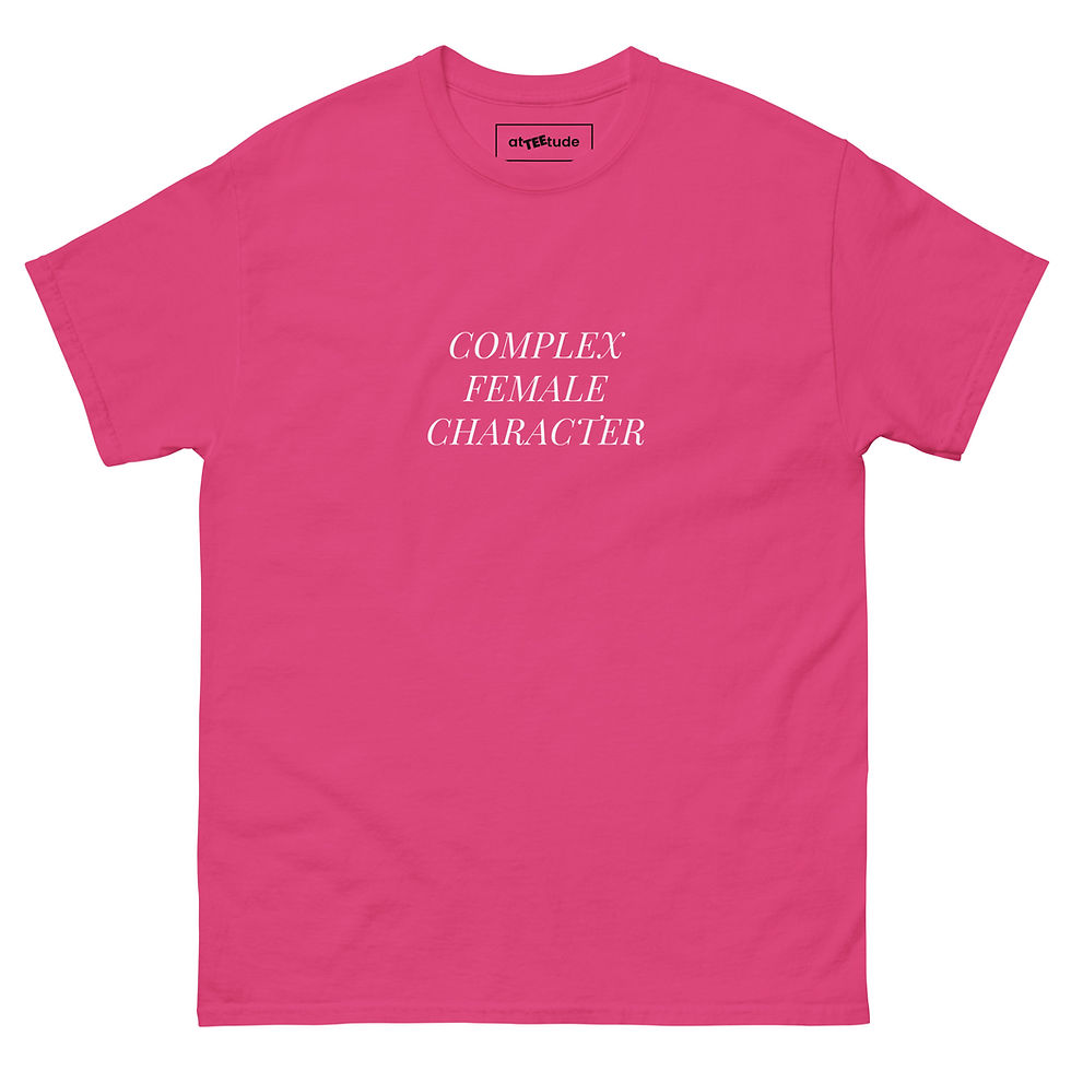 Miniatura: Complex Female Character T shirt Unisex Stampa Bianca