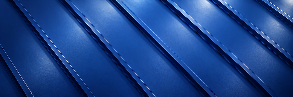 Diagonal Blue Metal Roof Panels.png