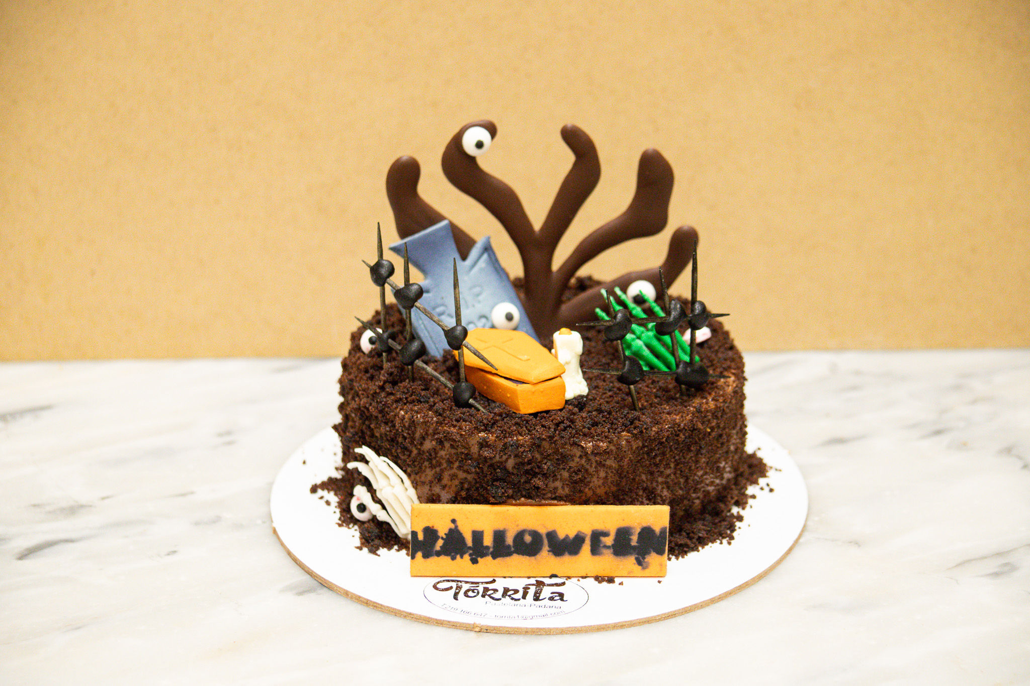Bolo Cemitério Halloween 