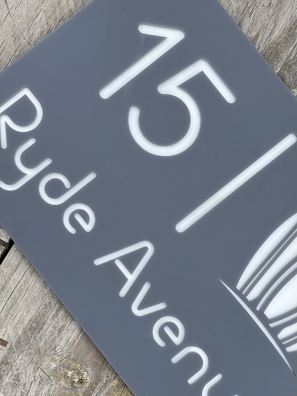 Thumbnail: Modern Surf Board Number and Street sign with Back Panel