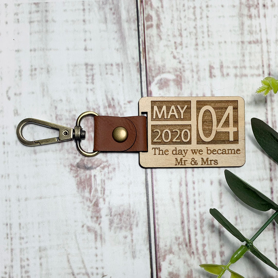 The Day We Became MR & MRS keyring