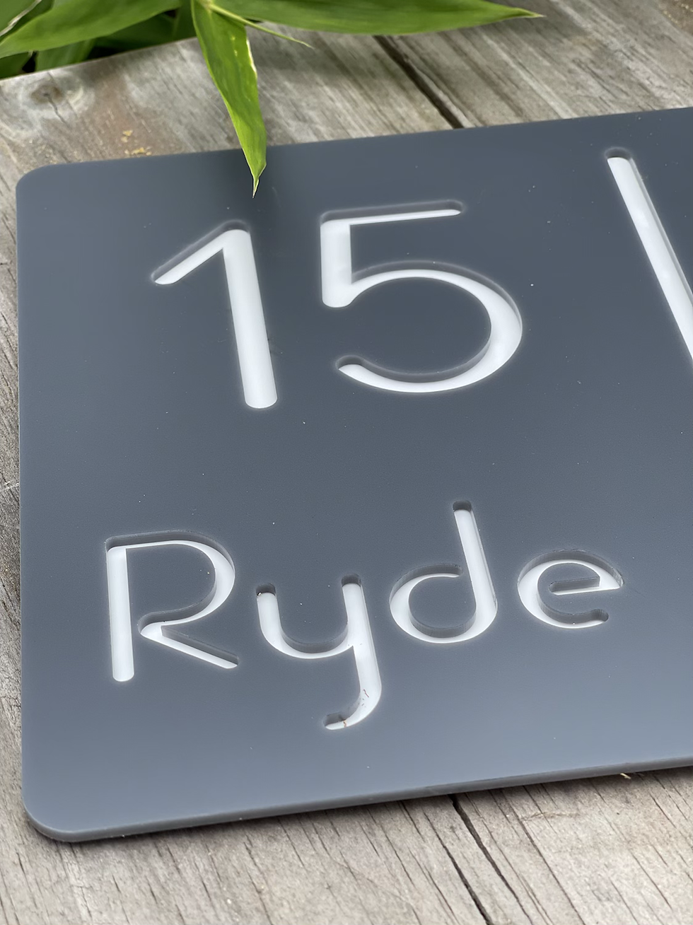 Thumbnail: Modern Surf Board Number and Street sign with Back Panel