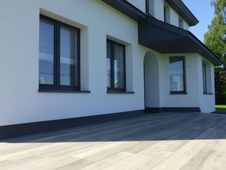 Terrasse en gres cerame imitation bois à Montegnée