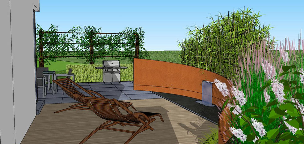 Illustration 3D terrasse