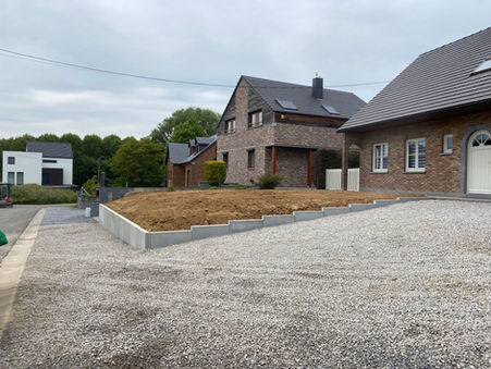 Pose en L de béton