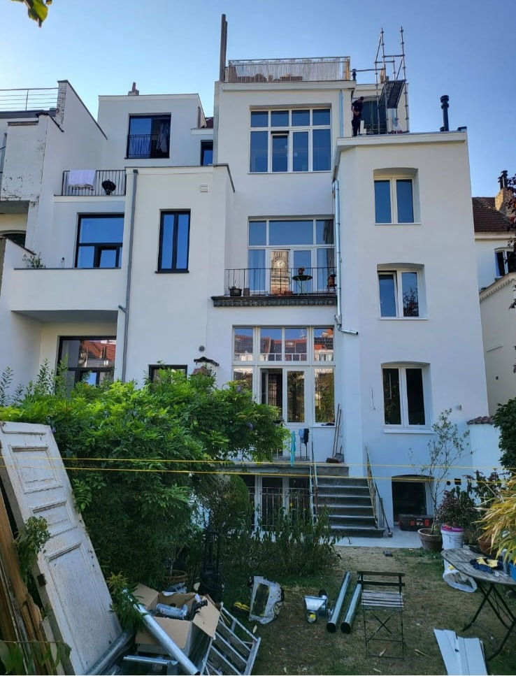 enduisage isolant façade de maison à Bruxelles