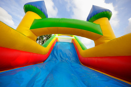 Chateau gonflable vu d'en bas