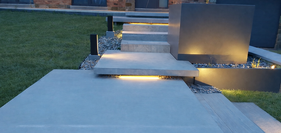 Escalier grandes dalles beton à Neupré