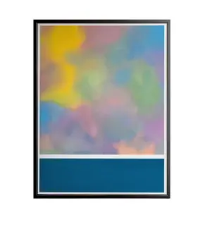 Abstraktes Kunstwerk mit pastelligen Farbverläufen