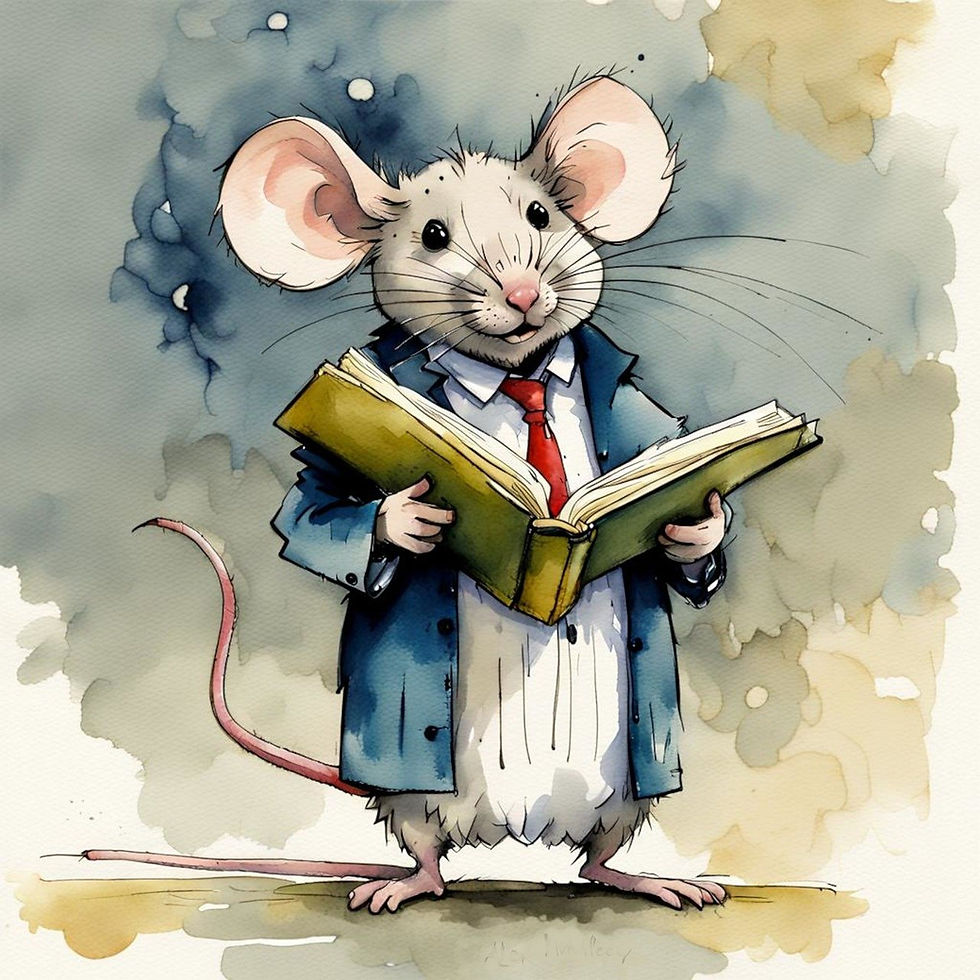 ai mouse reading a book Pixabay