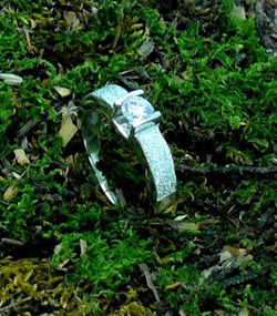 Sterling and CZ Wedding Band