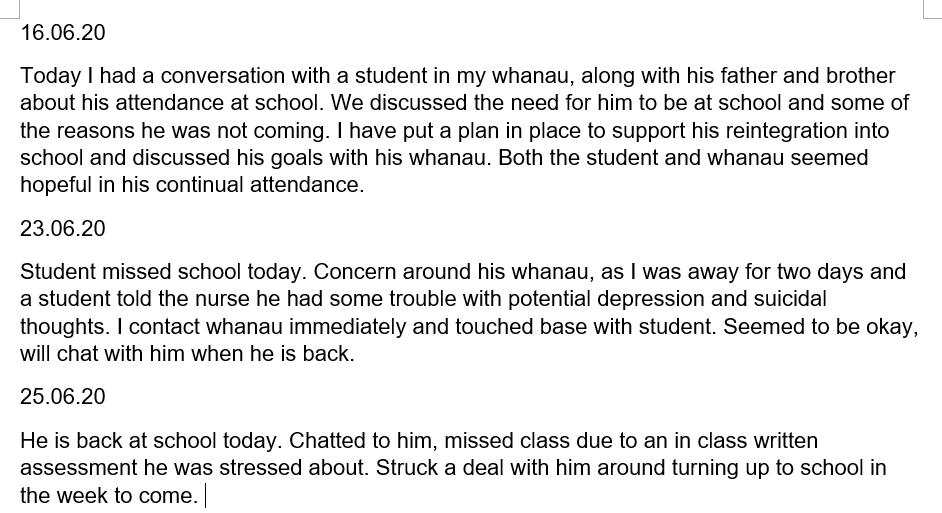 Involving whanau in conversatiosn