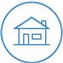 Maison en bleu